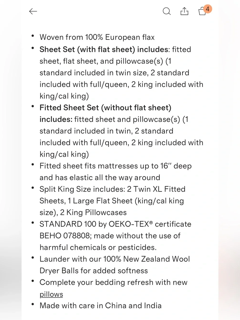 NWOT Ocean Linen Queen Flat & Fitted Sheets (no pillowcases) - Retail $144